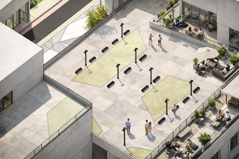 EPAP Campus: anfiteatro hundido en el parque central.